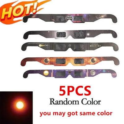 Random Paper Solar Eclipse Glasses 1-100pcs Anti-UV Viewing Shades