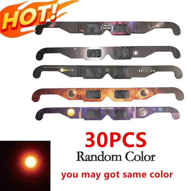 Random Paper Solar Eclipse Glasses 1-100pcs Anti-UV Viewing Shades